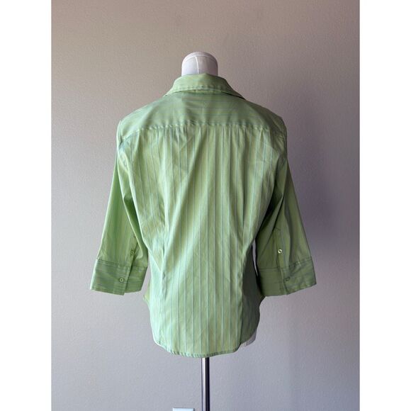 DCC y2k stripped stretch zip front top - Picture 6 of 7